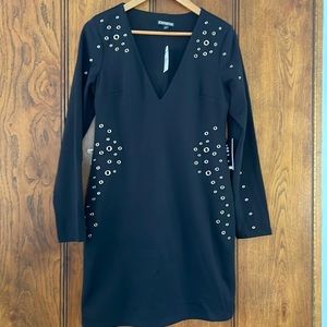 NWT Express Long Sleeve Dress with Stud Details
